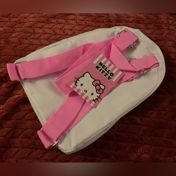 Sanrio Hello Kitty White Mini Backpack w/ Pink Straps - Picture 4 of 9
